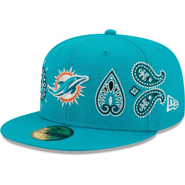 Men's New Era Cream Miami Dolphins Retro 59FIFTY Fitted Hat