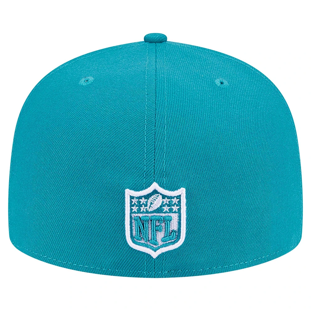 Casquette ajustée à carreaux 59FIFTY des Dolphins de Miami New Era pour homme