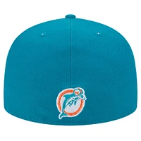 Men's New Era Aqua Miami Dolphins City Originals 59FIFTY Fitted Hat