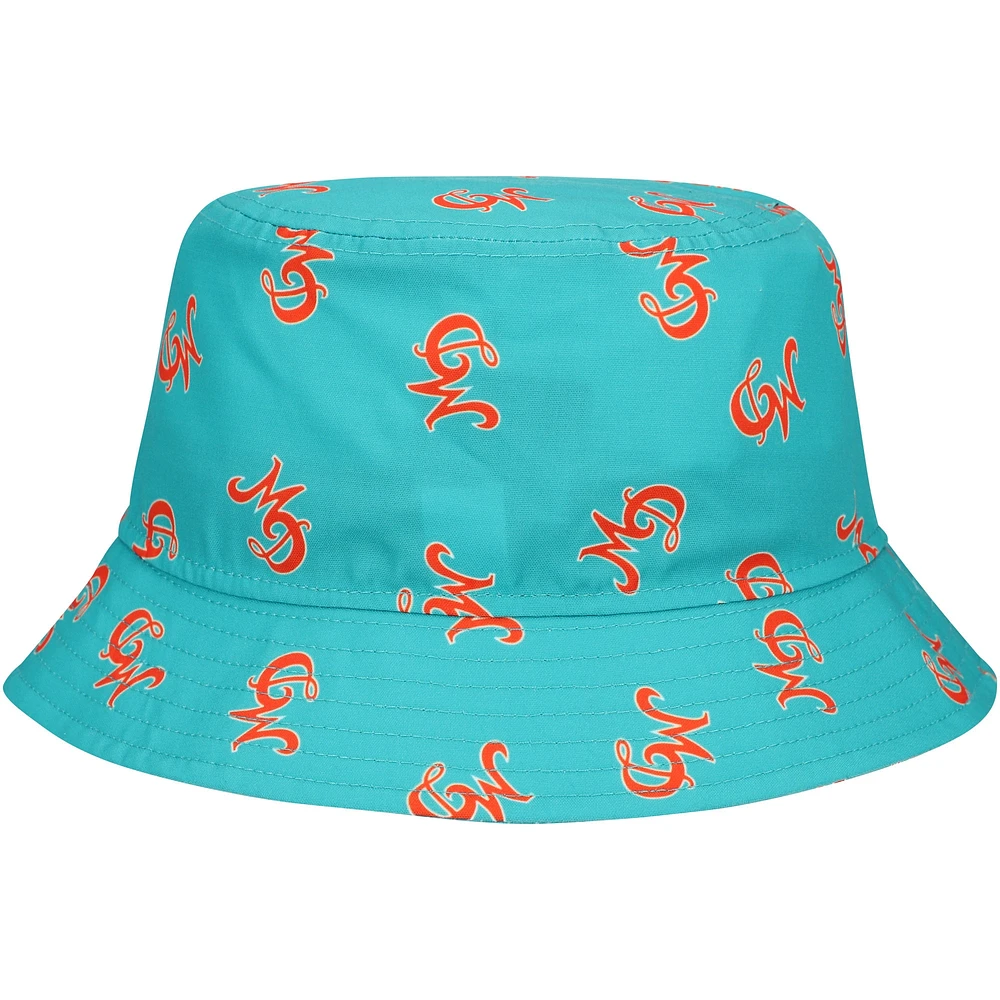 Men's New Era Aqua Miami Dolphins City Originals Bucket Hat