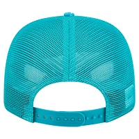 Casquette ajustable Hula Trucker 9SEVENTY Aqua Miami Dolphins pour homme de New Era