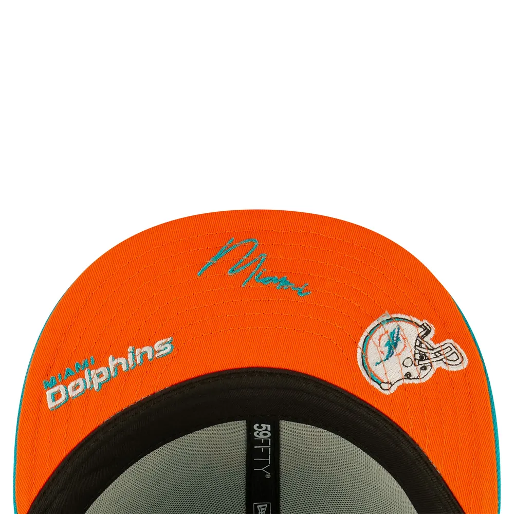 New Era Men's Miami Dolphins State 59Fifty White/Aqua Fitted Hat