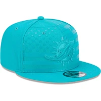 Casquette Snapback 9FIFTY Independent Miami Dolphins New Era Aqua pour hommes