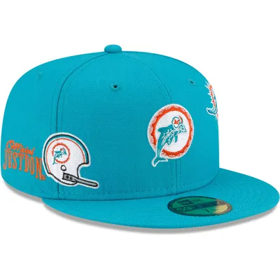 Women's New Era Aqua/Orange Miami Dolphins Throwback