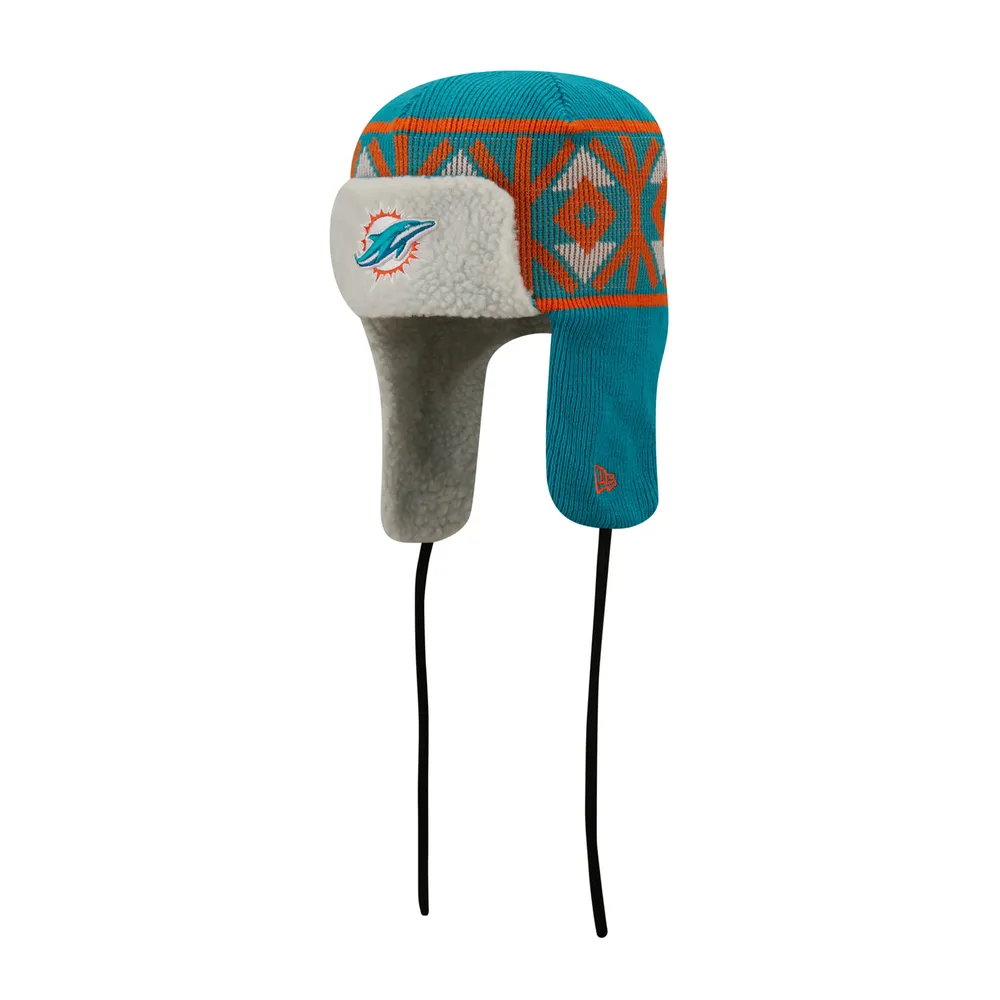 Men's Miami Dolphins New Era Aqua Cuffed Knit Hat