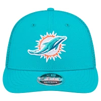 Casquette Snapback 9FIFTY à profil bas pour homme New Era Aqua Miami Dolphins