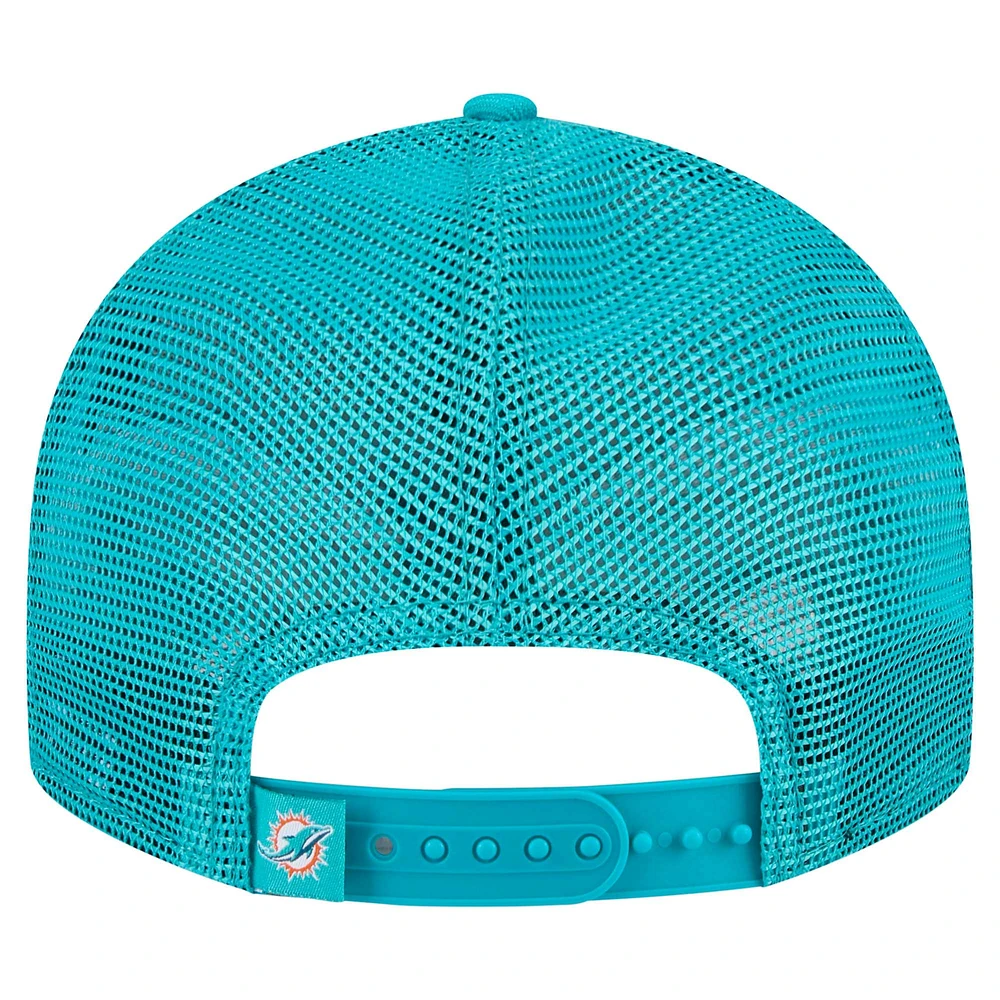 Casquette Snapback 9FIFTY à profil bas pour homme New Era Aqua Miami Dolphins