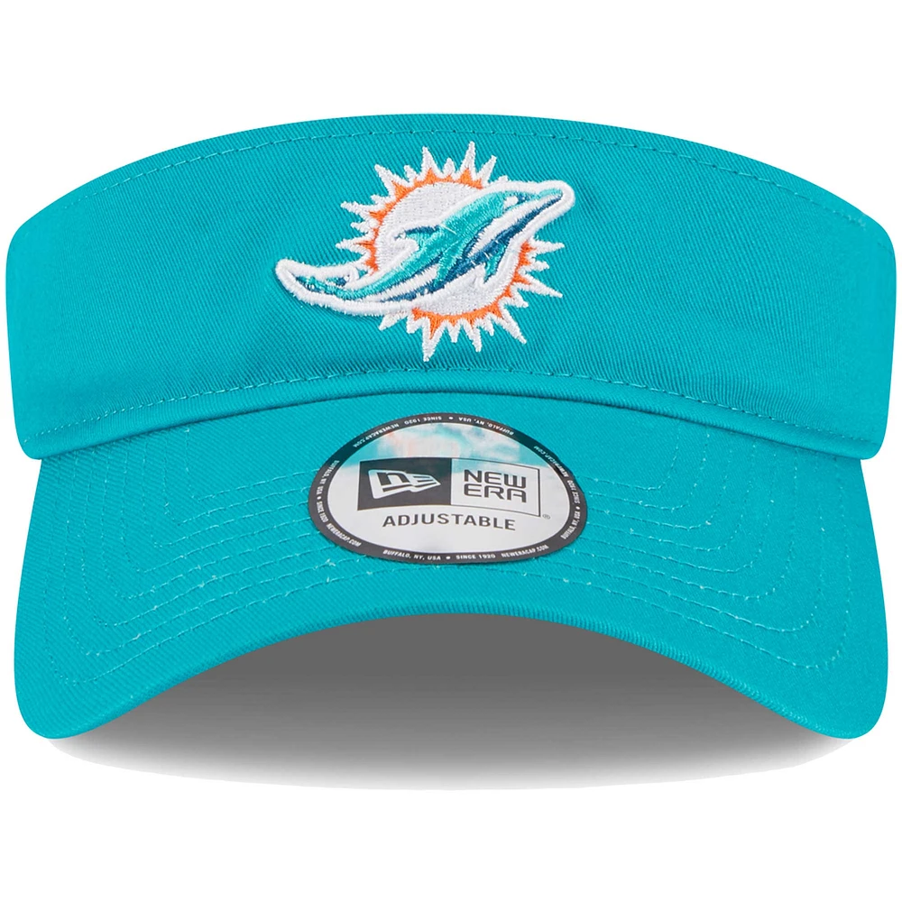 Men's New Era Aqua Miami Dolphins Main Adjustable Visor