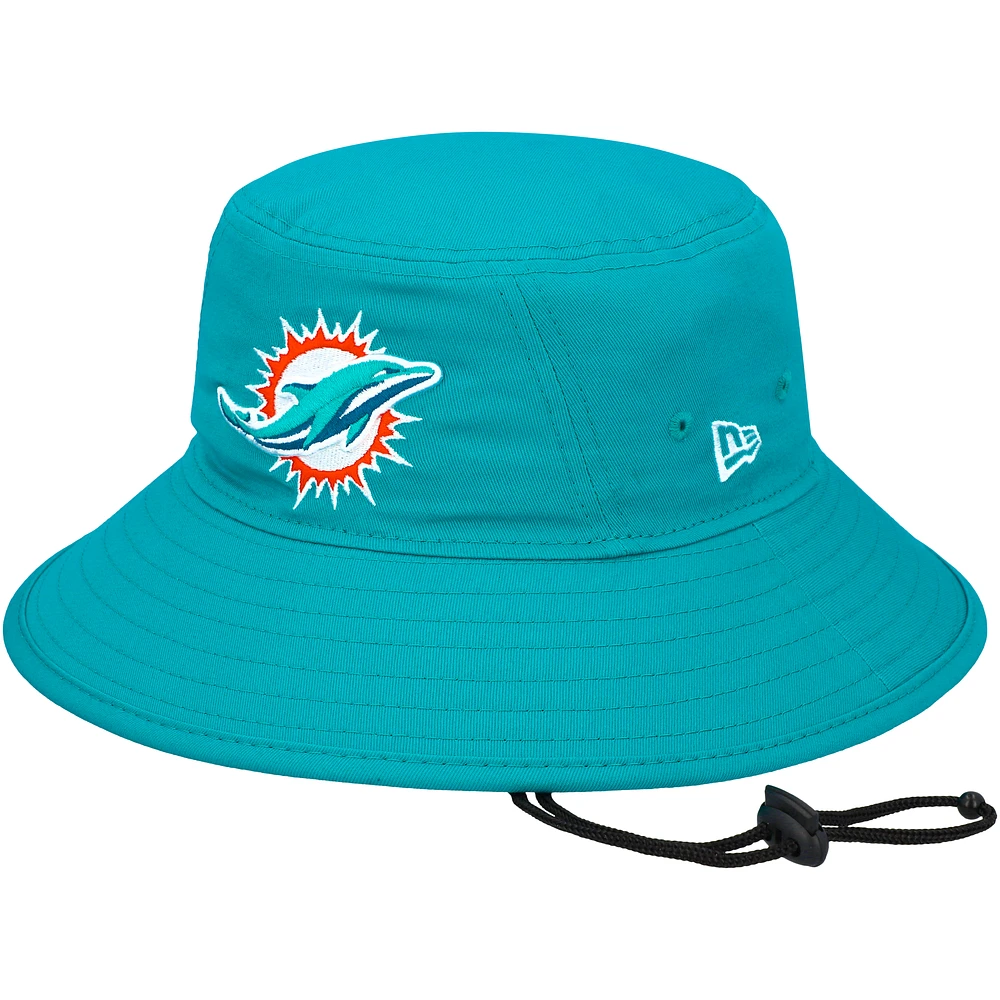 Men's New Era Aqua Miami Dolphins Main Bucket Hat