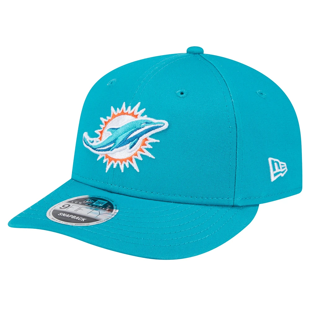 Casquette à visière plate à profil bas 9FIFTY Miami Dolphins de New Era pour homme