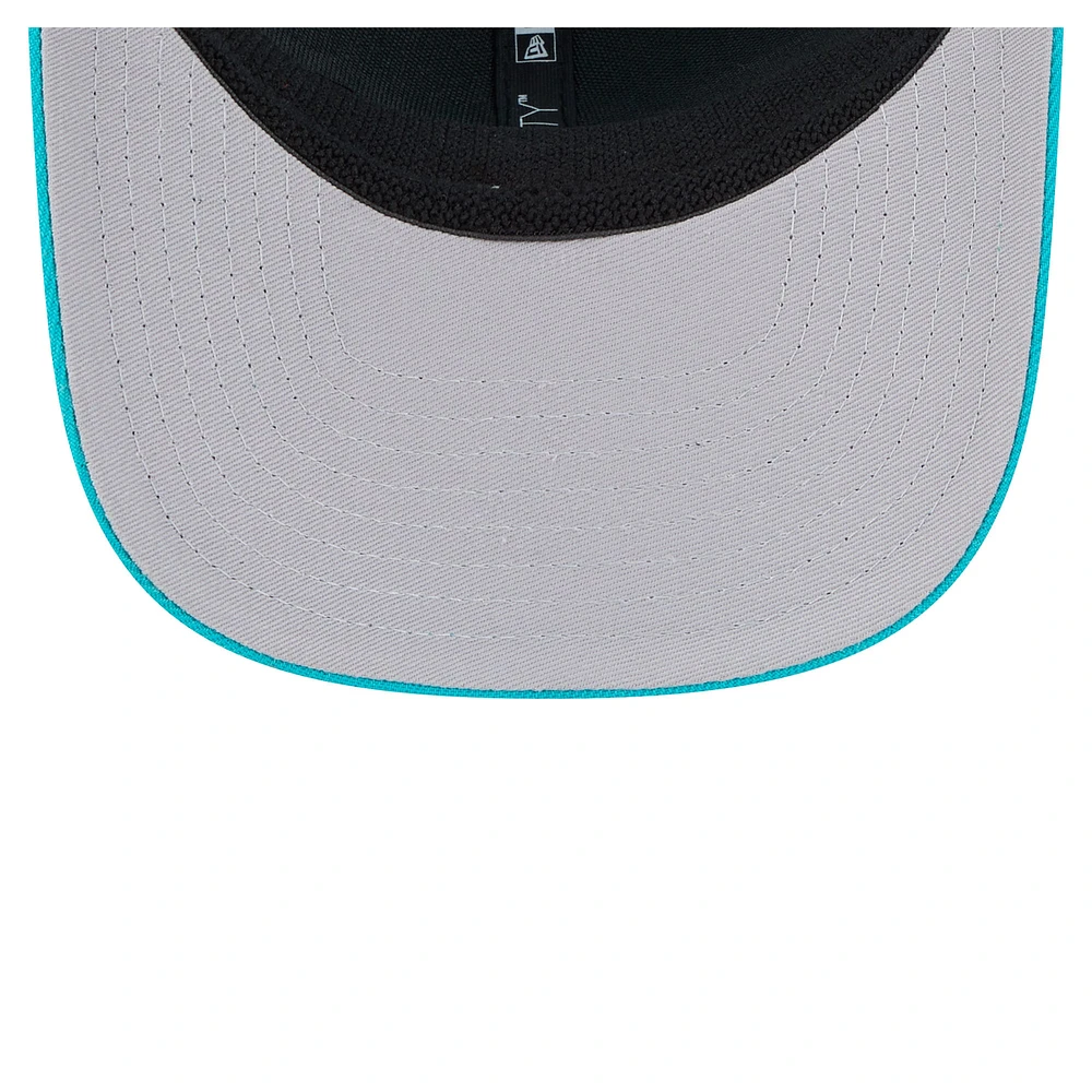 Casquette New Era Aqua Miami Dolphins Main Trucker 9SEVENTY extensible à boutons-pression pour homme