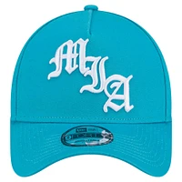 Casquette ajustable Mystic 9FORTY A-Frame pour homme New Era Aqua Miami Dolphins