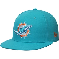 Men's New Era Aqua Miami Dolphins Omaha 59FIFTY Fitted Hat