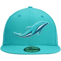 Casquette ajustée New Era Miami Dolphins Omaha 59FIFTY pour homme