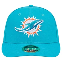 Men's New Era Aqua Miami Dolphins Omaha Low Profile 59FIFTY Fitted Hat