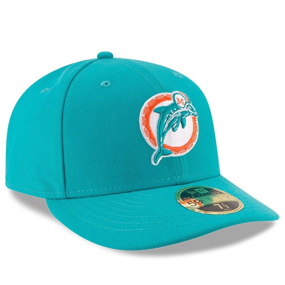 New Era Caps Miami Dolphins Throwback 59FIFTY Fitted Hat Green