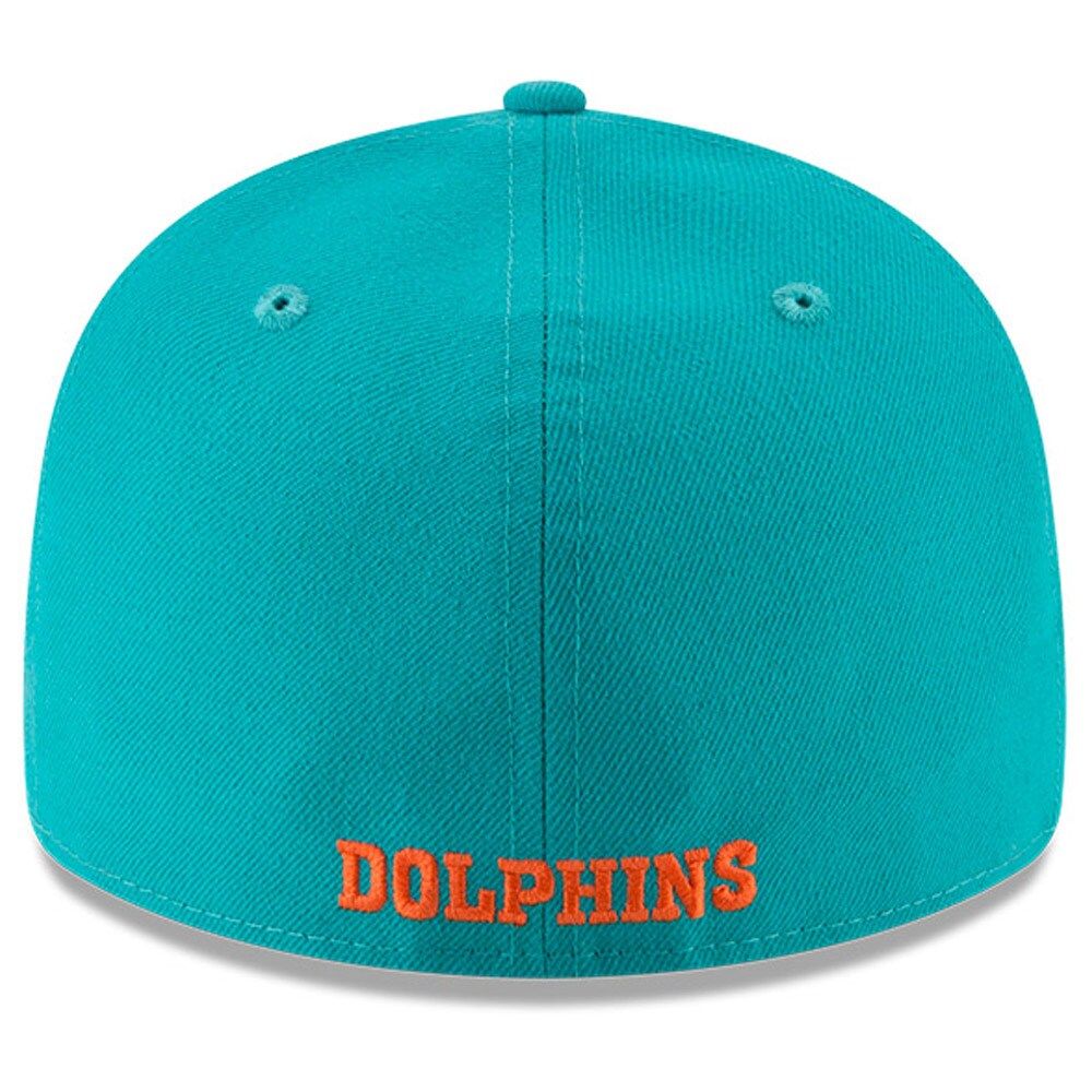 New Era Men's New Era Aqua Miami Dolphins Omaha Throwback Low Profile  59FIFTY Fitted Hat