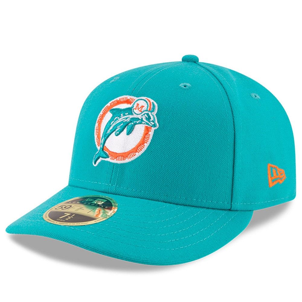 Miami Dolphins New Era 2022 Salute To Service Low Profile 59FIFTY Fitted Hat  - Black