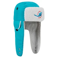 Men's New Era Aqua Miami Dolphins Sherpa Trapper Hat