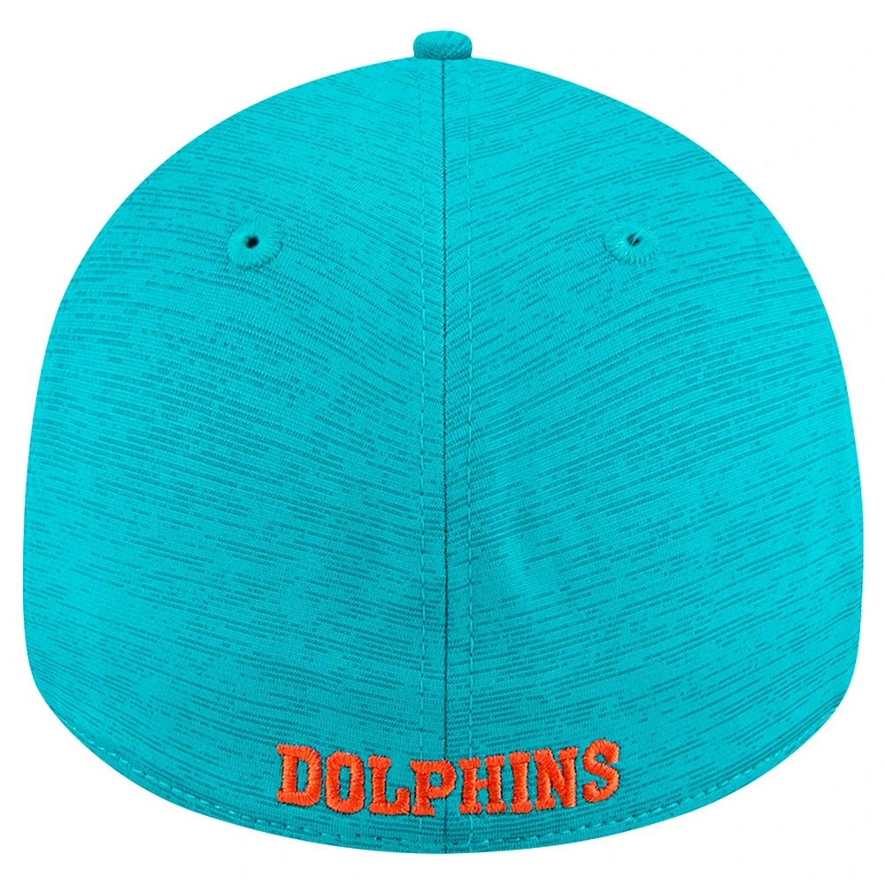 Men's New Era Aqua Miami Dolphins Throwback Active Tech 39THIRTY Flex Hat