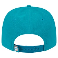 Casquette extensible à boutons-pression New Era Aqua Miami Dolphins Throwback Logo 9SEVENTY pour homme