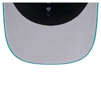 Casquette extensible à boutons-pression New Era Aqua Miami Dolphins Throwback Logo 9SEVENTY pour homme