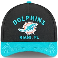 Casquette ajustable New Era 9FORTY M-Crown A-Frame pour homme, noire/aqua, Miami Dolphins, draft NFL 2025