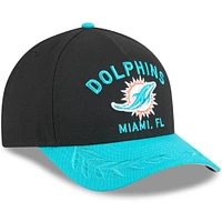 Casquette ajustable New Era 9FORTY M-Crown A-Frame pour homme, noire/aqua, Miami Dolphins, draft NFL 2025
