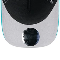 Casquette ajustable New Era 9FORTY M-Crown A-Frame pour homme, noire/aqua, Miami Dolphins, draft NFL 2025