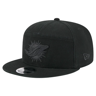 Casquette snapback 9FIFTY Adventure noire en toile pour homme New Era Miami Dolphins