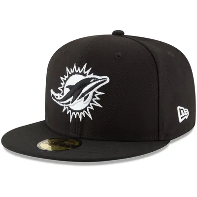 Men's New Era Black Miami Dolphins B-Dub 59FIFTY Fitted Hat