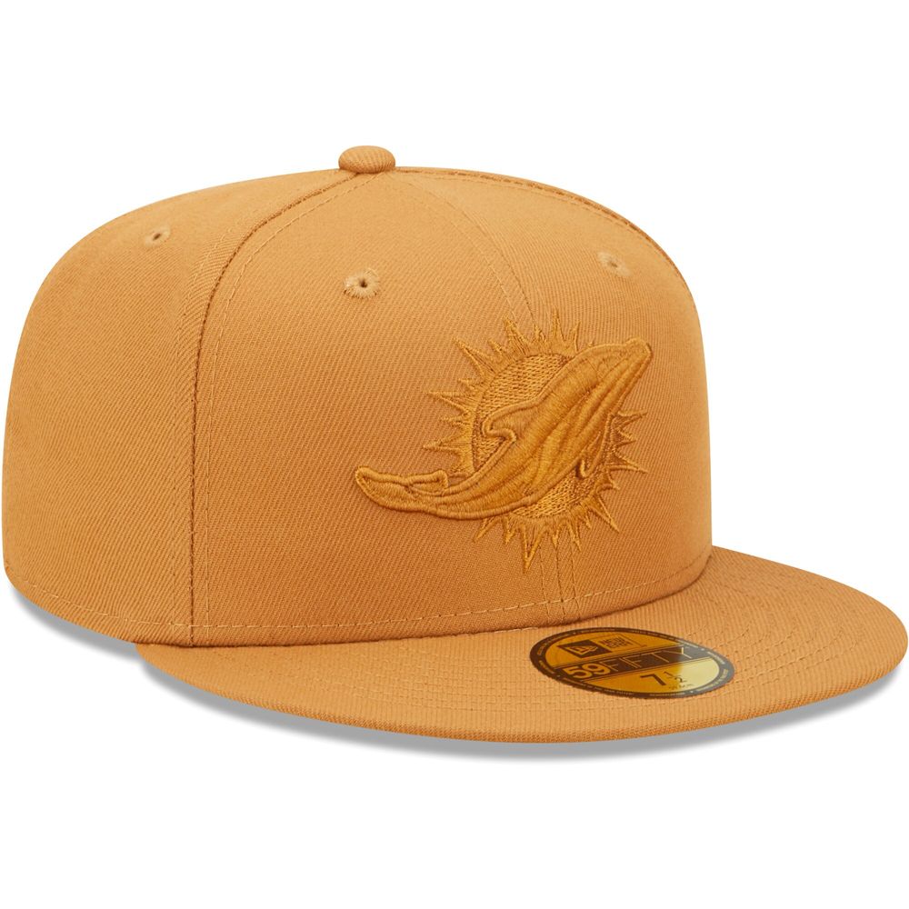 Miami Dolphins New Era Color Pack II 59FIFTY Fitted Hat - Yellow