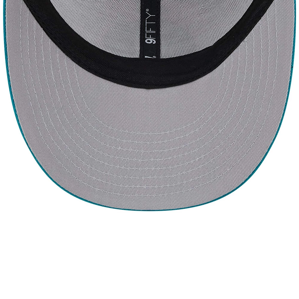 Men's New Era  Cream/Aqua Miami Dolphins 2023 Sideline Historic Low Profile 9FIFTY Snapback Hat