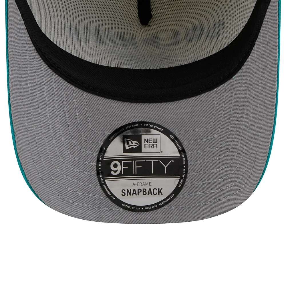 Casquette snapback 9FIFTY A-Frame New Era crème/aqua pour homme, Miami Dolphins, draft NFL 2025