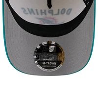 Casquette ajustable New Era 9FORTY A-Frame M-Crown pour homme, couleur crème/bleu marine, Miami Dolphins, draft NFL 2025