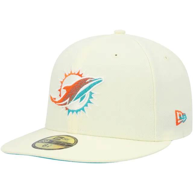 Miami Dolphins Fitted New Era 59Fifty Super Bowl Patch Chrome Cap Hat Grey  UV