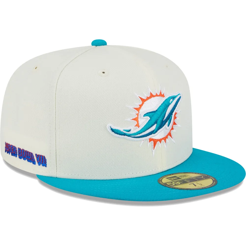 NFL Mens Miami Dolphins On Field 5950 Orange Game Cap By New Era