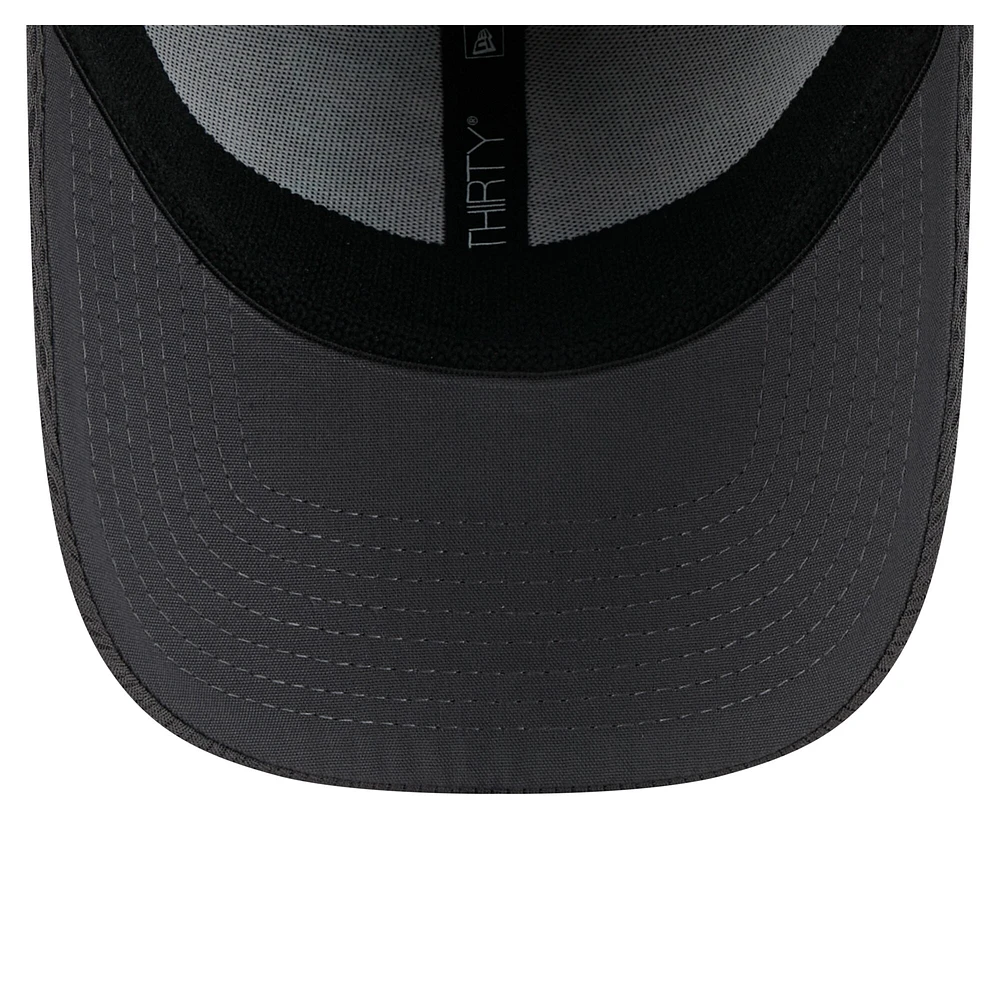 Casquette New Era Graphite Miami Dolphins Main 39THIRTY Flex pour homme