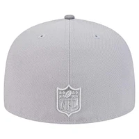 Men's New Era Gray/Graphite Miami Dolphins Iron Cloud 59FIFTY Fitted Hat