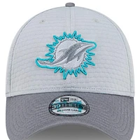 Men's New Era Gray Miami Dolphins 2024 NFL Training Camp 39THIRTY Flex Hat