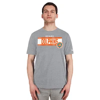 Men's New Era  Gray Miami Dolphins 3rd Down High Density Print T-Shirt