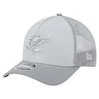 Casquette ajustable A-Frame Trucker Domain 9FORTY des Miami Dolphins de New Era pour homme, grise