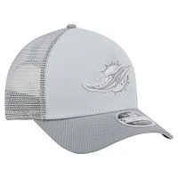 Casquette ajustable A-Frame Trucker Domain 9FORTY des Miami Dolphins de New Era pour homme, grise