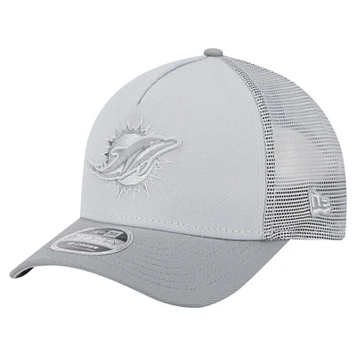 Casquette ajustable A-Frame Trucker Domain 9FORTY des Miami Dolphins de New Era pour homme, grise