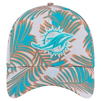 Men's New Era Gray Miami Dolphins Palms 39THIRTY Flex Hat