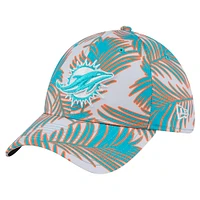 Men's New Era Gray Miami Dolphins Palms 39THIRTY Flex Hat