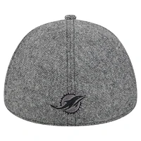 Men's New Era Gray Miami Dolphins Peaky Duckbill Fitted Hat