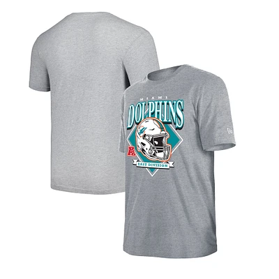 Men's New Era Gray Miami Dolphins Team Logo T-Shirt