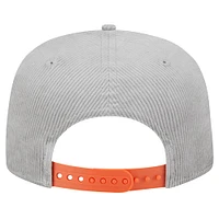 Men's New Era Gray Miami Dolphins Throwback Corded Golfer Snapback Hat