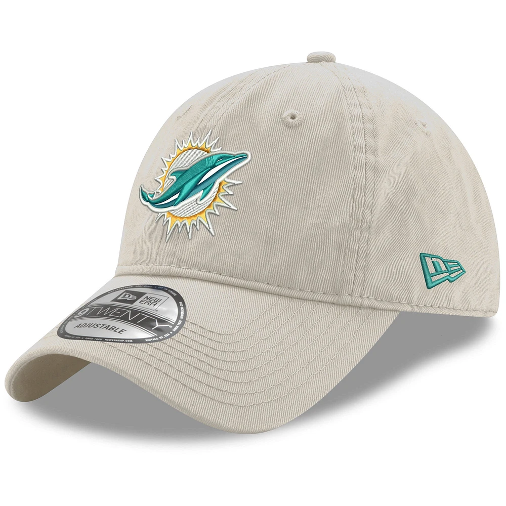 Casquette réglable 9TWENTY New Era Miami Dolphins Playmaker kaki pour homme